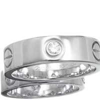 Cartier LOVE Ring 3P Diamond Size 56 / US 7.5 K18WG White Gold 9.54g