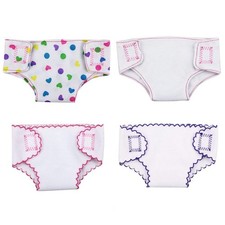 4 Pack Baby Doll Diapers for 14-18 Inch Dolls, Ideal for Infant Playtime