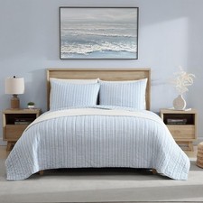 Nautica - TWIN Quilt Set, Soft Bedding with Matching Sham COLERIDGE STRIPE 516