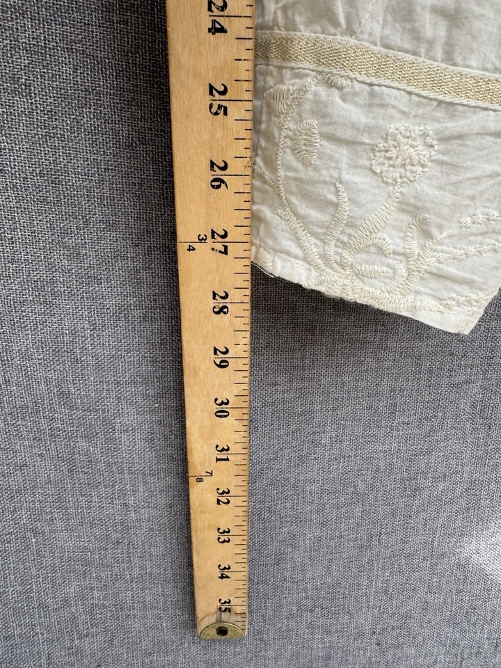 Free People Pequeño Clementina Bordado Pantalones Pantalones Encaje Boho Foto 4 de 4