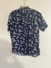 Chaps Ralph Lauren Button Down Vintage Dress Shirt Men’s Navy Med Spring Pattern