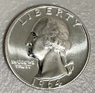 1964 Washington Quarter Uncirculated 90% Silver No Reserve!!