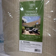 Triangle Sun Shade Color Taupe 142x142x142 New Free Shipping