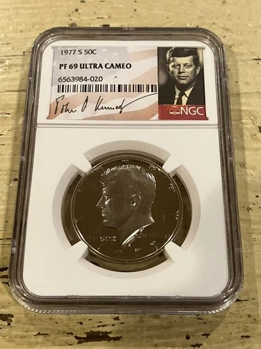 1977 S 50c Kennedy Half Dollar NGC PF69 Ultra Cameo Proof San Francisco