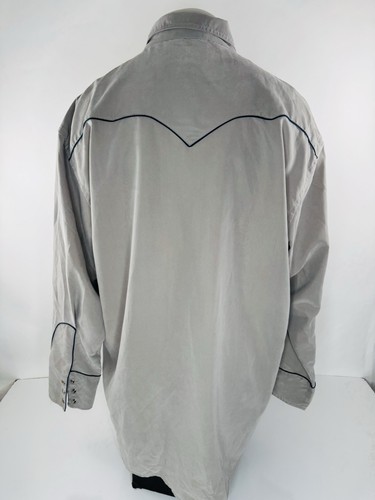 LUCCHESE Limited - Silky Feel Western Yoke Mens XL Marble Snap Shirt - Picture 4 of 6