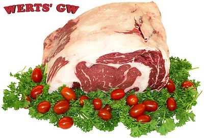 WERTS GW One 5 lb. Prime Rib Roast-Corn Fed Angus-Processed in Nebraska-USDA Choice Roast