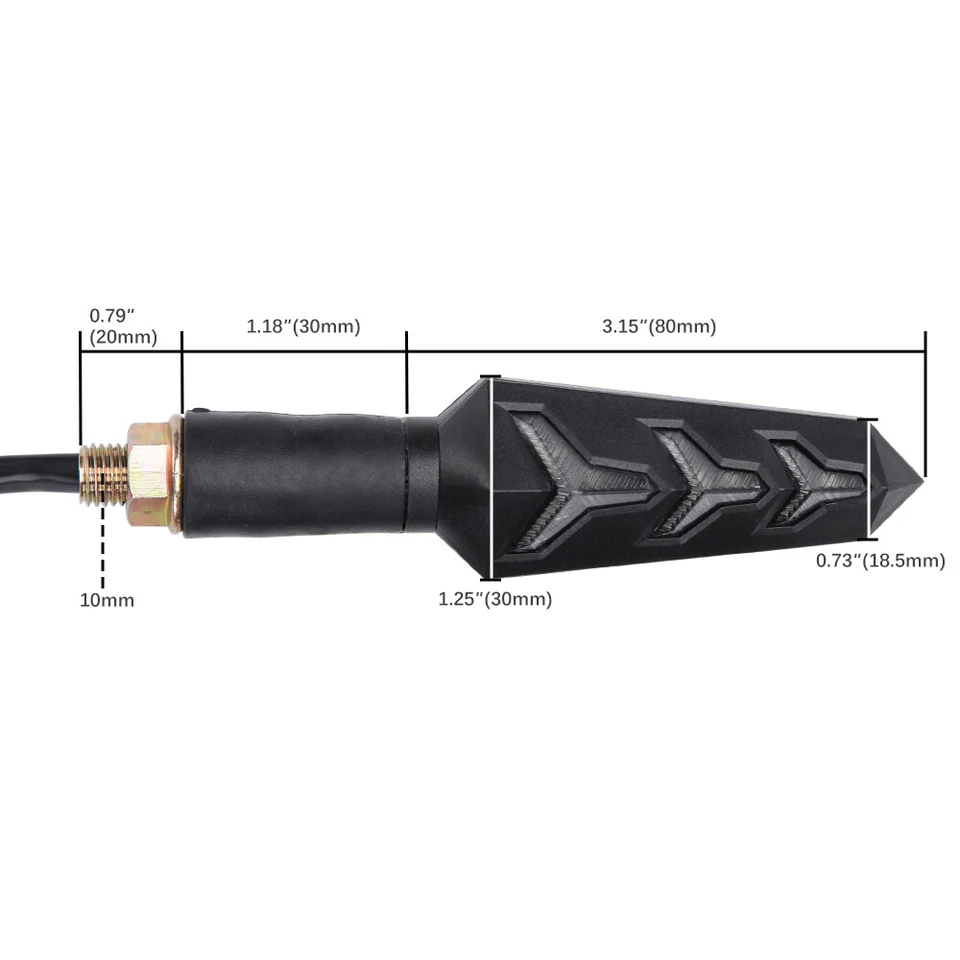 Luces intermitentes de flecha ámbar intermitentes LED intermitentes de señal de giro para motocicleta Hyosung GT250R GT650R Foto 4 de 4