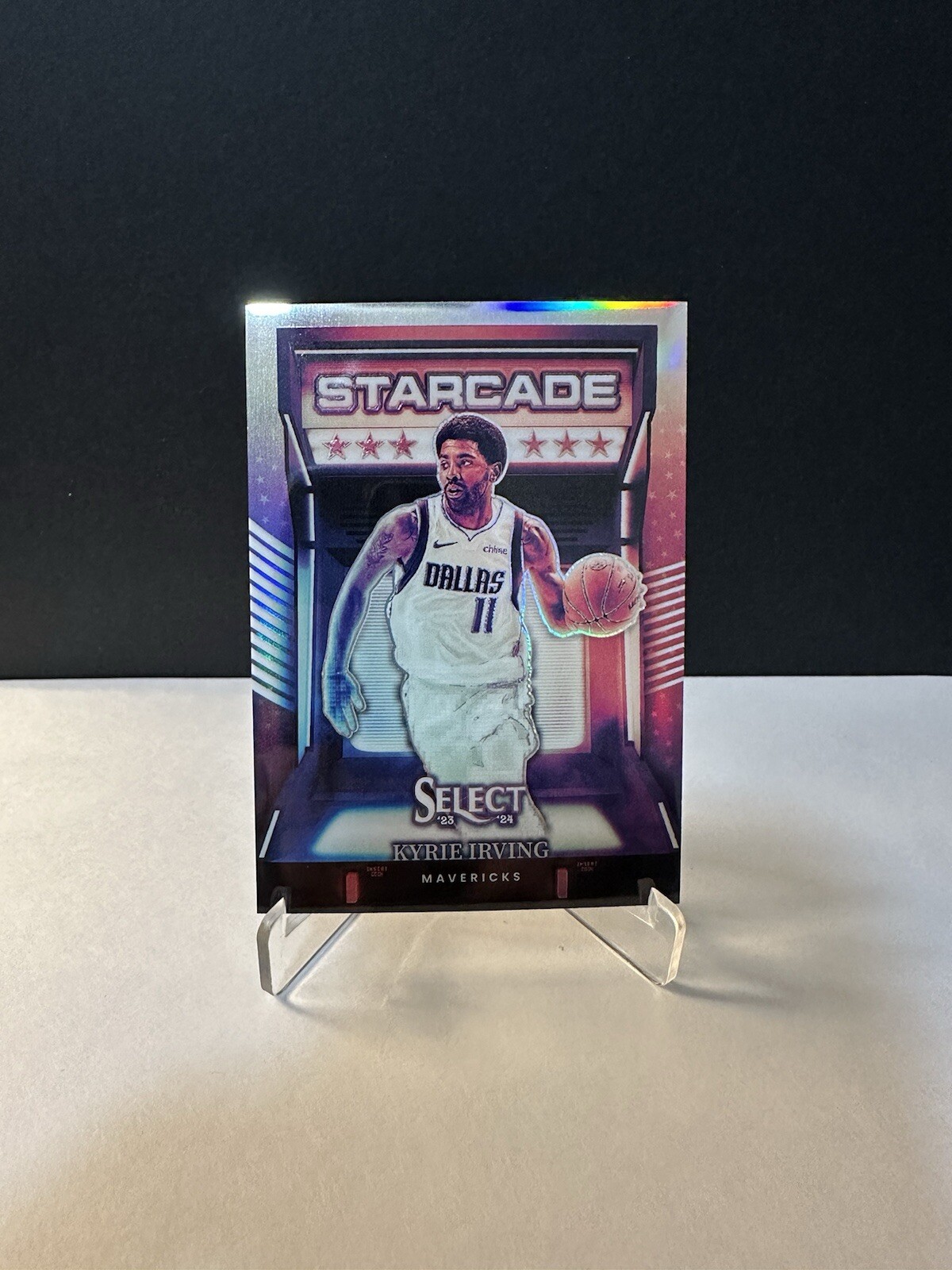 2023-24 Panini Select Kyrie Irving Starcade SSP Rare #24 Case Hit Mavericks