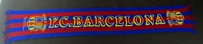 Écharpe Visca el Barca Barcelone vintage Barcelona football scarf soccer FCB - Photo 1/4