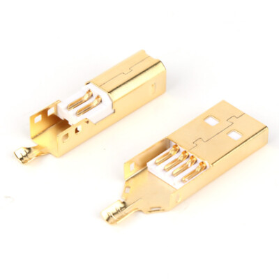 Gold Plated USB Type-A & Type-B Male Plug Connector USB A-B Cable DIY