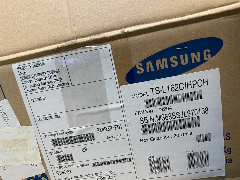 NEW Samsung TS-L162C  24X Slim CD-ROM Drive IDE HP 314933 OEM - Image 4 of 4