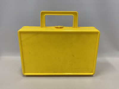 Vintage Grandy's Cool School Lunchbox Yellow Plastic Lunch Box