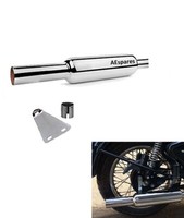 Leere SchalldäMpfer Auspuff Mit Bush Chrom FüR Royal Enfield Kugel 350 500 ECS