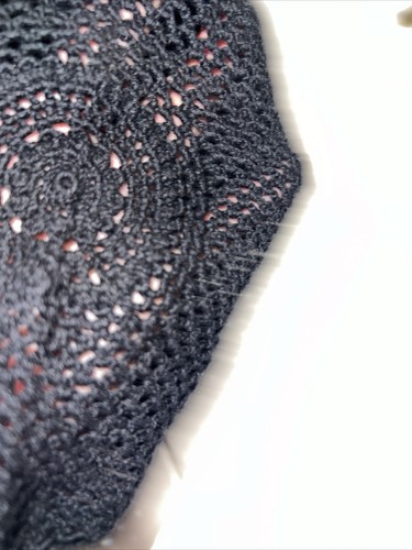 Evan Picone Sweater Blouse Short Sleeves Black 100% Cotton pullover V Neck PL - Picture 15 of 16