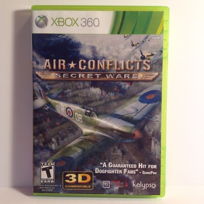 Air Conflicts: Secret Wars 3D(Microsoft Xbox 360, 2011) CIB Complete With Manual