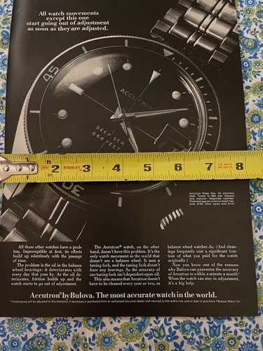 Publicité montre Accutron BULOVA vintage 1970 la plus précise car pas de balancier - Photo 6/7