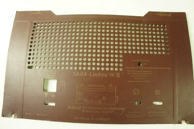 Rückwand für Röhrenradio Saba Lindau W III Ersatzteil Ersatz Z-2786