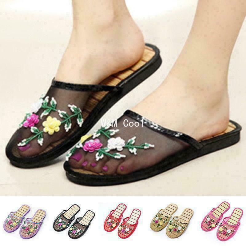 PANTOFOLA D’ORO Mocassini infradito donna LADY rete floreale ciabatte slip on mules