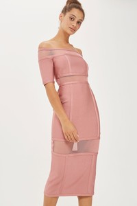 topshop pink bardot dress