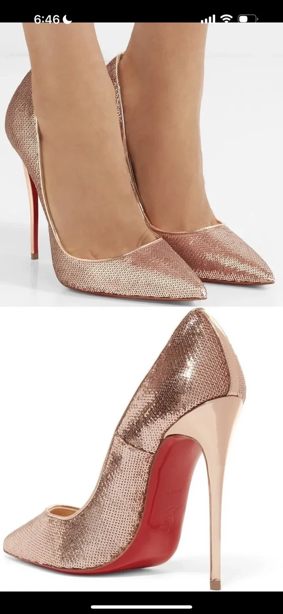 Rose gold louboutin sale