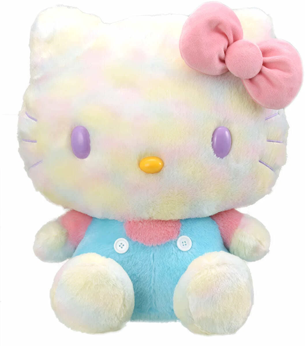 Sanrio Hello Kitty Plush Doll Rainbow Giga Big 40cm 15.7 New With Tag Cute