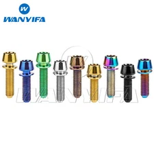 Titanium Bolt M5x16 18 20 25mm Taper Hex Head with Washer Ti Screw for Bike Stem