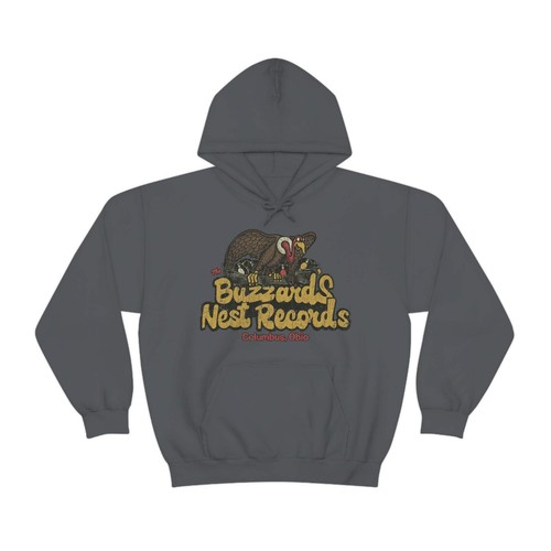 Sudadera con capucha vintage para hombre Buzzard’s Nest Records 1976 - Imagen 14 de 53