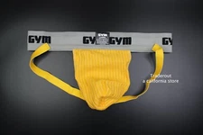 Gym Men gold 2" waistband jock straps jockstrap underwear size S M L XL