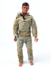 Vintage 1973 Lone Ranger Gabriel Toys Action Figure w/ poor clothing Moveable