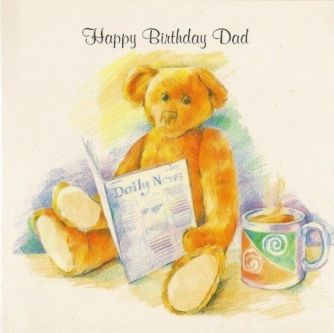 Vater alles Gute zum Geburtstag Grußkarte christliche religiöse Bibel Schrift Segen