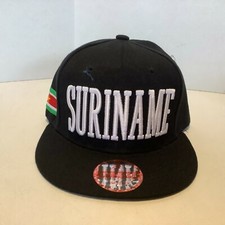 New League Suriname Country Souvenir Snapback Hat Black/White One Size