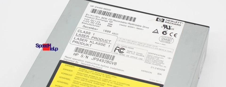 HP CD-Writer Plus 9200 Series SCSI CD Burner Recorder Cdrw Drive C4455-56000 - Image 2 of 3