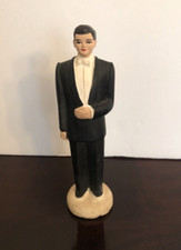 Vintage 1950's Chalkware Groom Cake Topper 4.25"