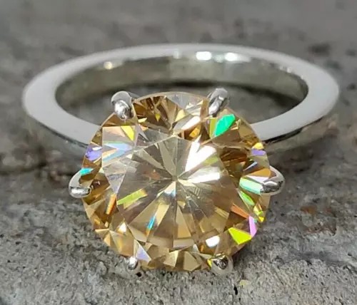 Champagne diamond 2024 engagement ring