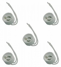 5 x GU10 Skeleton Lamp Fitting Ceramic Holder Base Socket Heat Resistant 240V UK