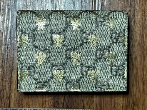 Gucci GG Supreme Bees Card Case Wallet 