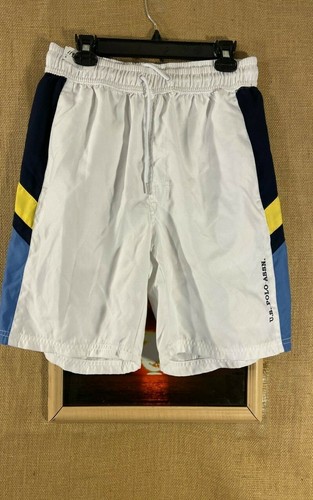 U.S.Polo Assn. Herren Badehose weiß mehrfarbig mit Innenfutter Gr. L