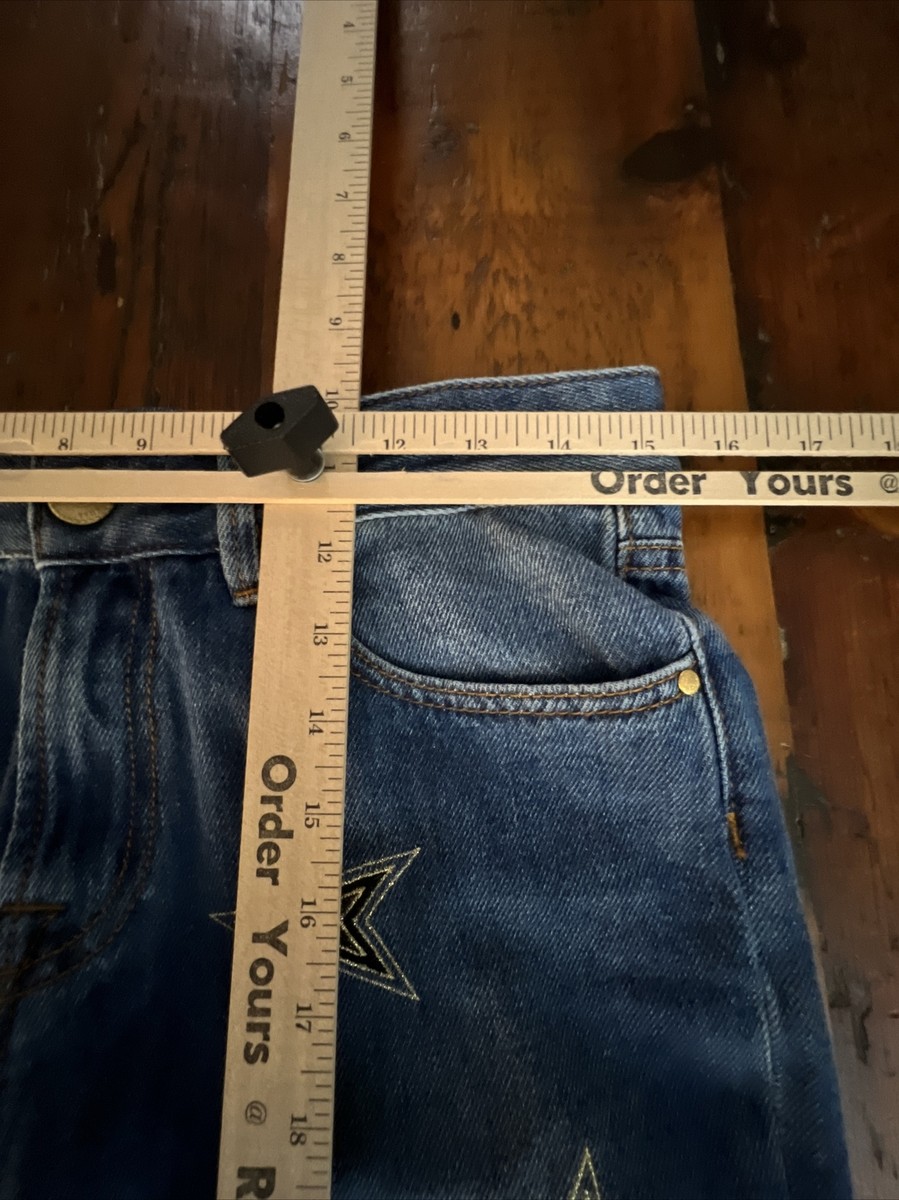 Don'T Cry Milan Jeans with Stars Embroidered 1422 MINI HIGH