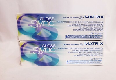   2 LOT Matrix Gloss Sync Gloss SSH-GV Demi-Color Hair Gloss 2 oz   DEAL  