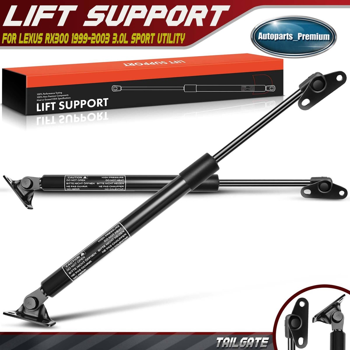 Ｊ 2x Hatch Power Lift Support Liftgate Struk Shock for Porsche