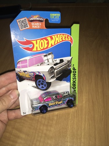 Hot Wheels '55 Chevy Bel Air Gasser HW Workshop Heat Fleet Walmart Zamac 2013 - Picture 2 of 9