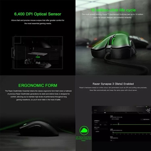 Razer DeathAdder Ergonomic Design 6400 DPI Optical 5-keys Programmable (wired) - Picture 3 of 6