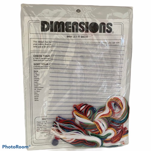 New Dimensions Let it Snow Snowman Waste Canvas Design Counted Cross Stitch Kit - Picture 2 of 5