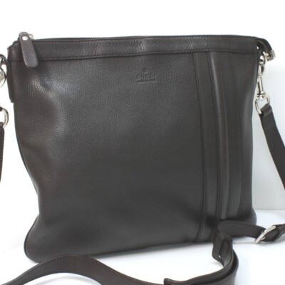 GUCCI 233329 Crossbody Shoulder Bag Leather Dark brown | eBay