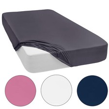 Premium Jersey Spannbettlaken Matratzentopper Baumwolle Elasthan bügelfrei 200gs