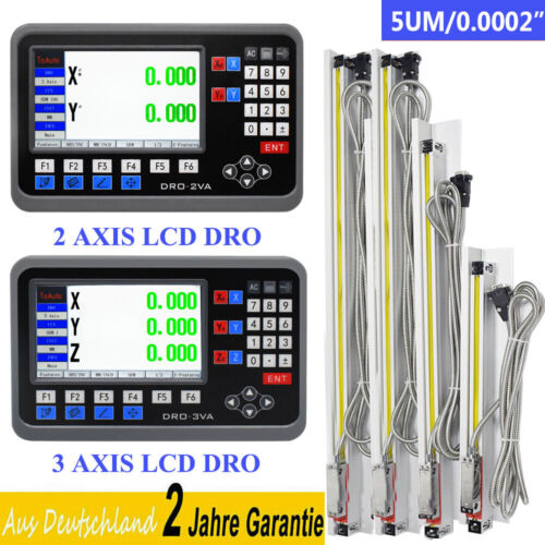 2/3 Achsen Digitalanzeige DRO lineare Skala Scale Hohe Präzision 100-1000mm,DE - Afbeelding 1 van 35