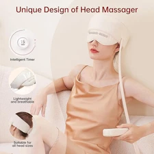 Electric Head Massager 3D Kneading 3 Hot Compress Levels Head Eye Massager Keep-