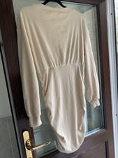 Cream Ribbed Dress