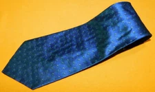 VALENTINO MADE IN ITALY BLUE/GREEN DOTS MOTIF TIE - NWT - TIES - DESIGNER TIES.