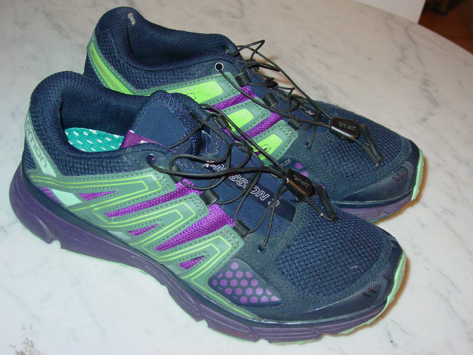 Scarpe da trail running Salomon X Mission 3 393256 blu navy Blaze 2017 da donna! Taglia 8 5